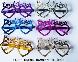 Kalpli Bride Team Gözlük Seti 6 Renk
