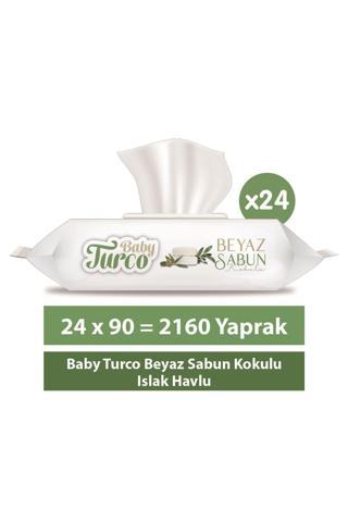 Baby Turco Beyaz Sabun Kokulu Islak Havlu 24 x 90 Yaprak