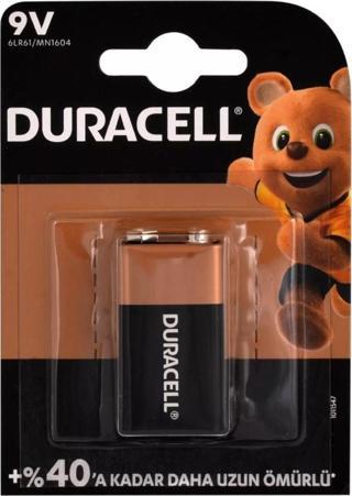 Ata Elektronik 9 Volt Alkalin Kare Pil Gaz Duman Dedektörü , Radyo , Alarm Cihazı Yassı Pil 6lr61 9v Pil Duracell