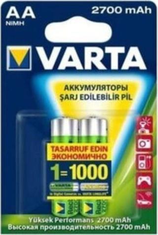 Ata Elektronik 2700mah 1.2v Aa Şarjlı Kalem Pil 2'li Ambalaj