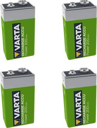 Varta Ata Elektronik 4 Adet 9v 200mah Şarj Edilebilir Pil 9 Volt Şarjlı Pil