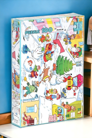 Laço Kids Kar Eğlencesi 100 Parça Kar Eğlencesi Puzzle Yapboz Oyun Seti LC7344
