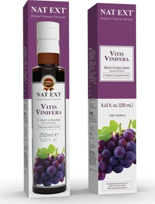 Nat Ext Nat-Ext Vitis Vinifera Siyah Üzüm Çekirdeği Sıvı Ekstraktı 250 Ml