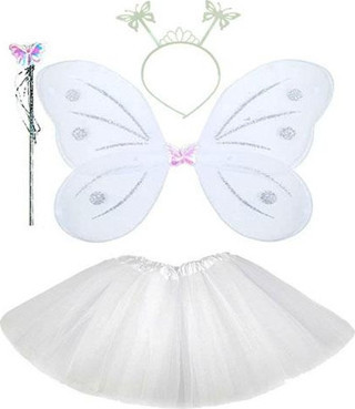Beyaz Kelebek Kostümü Seti 