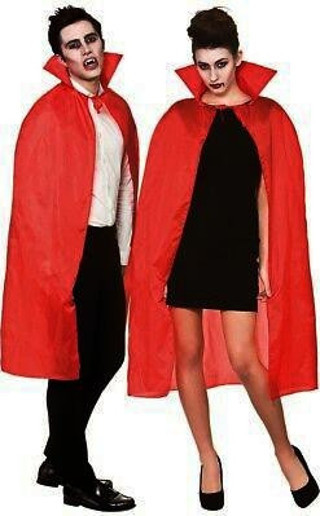 Kırmızı Renk Yakalı Pelerin 120 cm