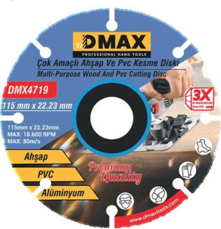 Dmax Ahşap Ve Pvc Kesme Diski 115X22-23Mm Dmx4719