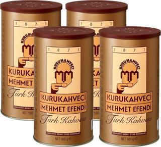 Kurukahveci Mehmet Efendi Teneke 4 x 500 G Türk Kahvesi