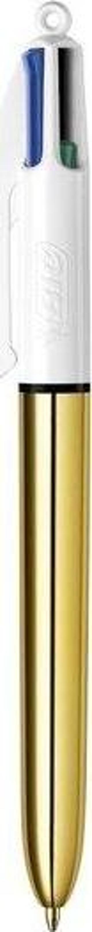 Bic 4 Renkli Tükenmez Kalem Shine Altın