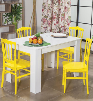 Mobetto Arda / Miray Mutfak Masa Takımı 1 Masa 4 Sandalye 4 Sandalye 1 Masa - Sarı