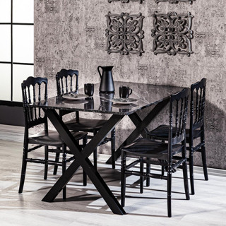 Mobetto Miray Mutfak Masa Takımı Siyah