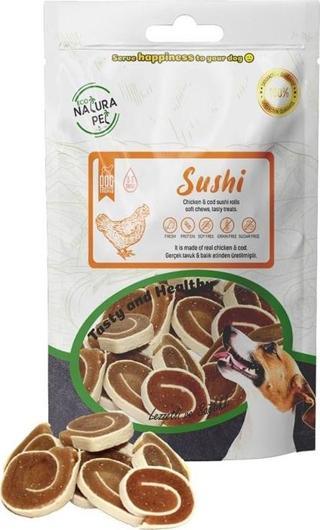 Eco Natura Pet Sushi Yumuşak Tavuk Etli Yuvarlak Köpek Ödülü 100 Gr