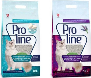Proline Lavanta Kokulu Ve Marsilya Sabunlu Bentonit Kedi Kumu 10 Lt * 2 Adet