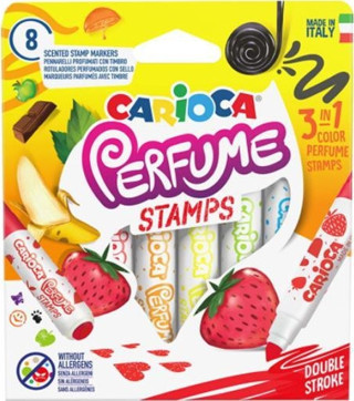 Carioca Perfume Kokulu Damgalı Jumbo Keçeli Kalem 8'li