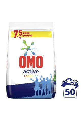 Omo Active Toz Çamaşır Deterjanı Renkliler İçin 7,5 kg