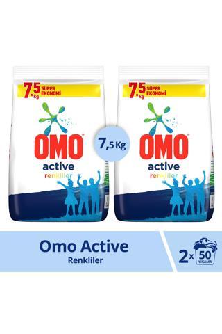 Omo Active Fresh Toz Çamaşır Deterjanı Renkliler İçin 2 x 7,5 kg