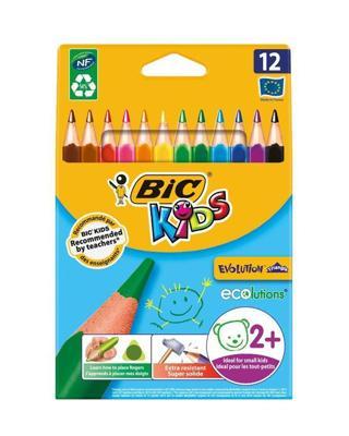 Bic Kids Evolution Jumbo Üçgen Kuru Boya Seti 12 Renk