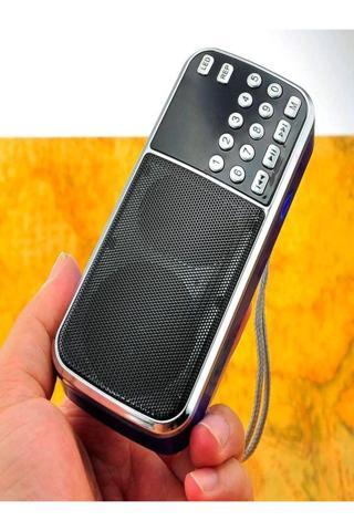 Ultratekno Dijital Ekranlı Led El Fenerli Taşınabilir Şarjlı Cep Radyosu Usb/Tf/Aux/Fm/Am Radyo