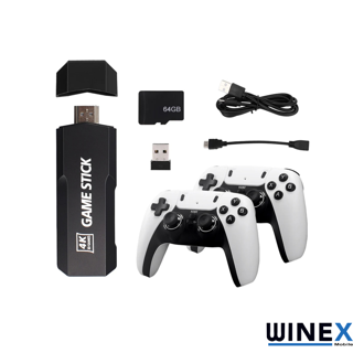 Winex Arcade 2024 4KHD Emuelec Retro Game Stick 90 lı Yıllar Atari Makinası Oyunları 20600 Oyunlu Konsol M8PRO