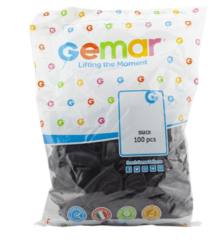 Gemar Balon G90 26Cm 100 Lü Siyah 014