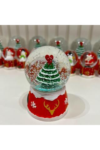 Taşmeran Yılbaşı Ağacı Işıklı Orta Boy Kar Küresi Tky0394