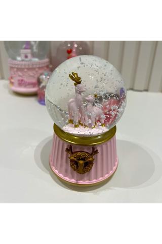 Taşmeran Kral Kaybederse Geyikli Işıklı Müzikli Orta Boy Kar Küresi Tky0403