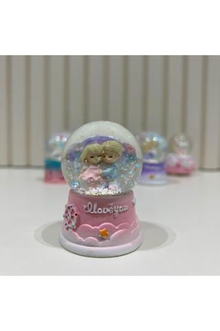 Taşmeran Sevgili Çift Işıklı Mini Boy Kar Küresi Tky0379