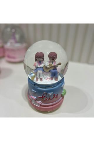 Taşmeran Sevgili Çift Motorlu Işıklı Müzikli Büyük Boy Kar Küresi Tky0405