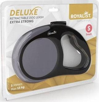 Royalist Deluxe Extra Strong Otomatik Köpek Gezdirme Tasması Gri Small 3 Mt