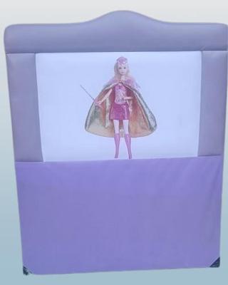 Başlık DK Tek Kişilik 90'lık Barbie Model Suni Deri Açık Mor Kumaş El Yapım