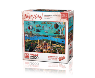 KS Puzzle 2000 Parça Nbaylan Migration Routes-Hagia Sophia