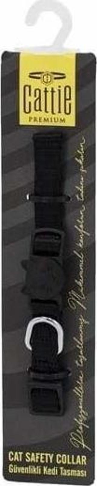 Cattie Güvenlik Tokalı Kedi Boyun Tasması Siyah 1x15-25 Cm