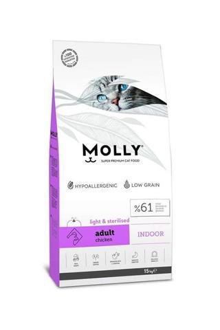 Molly Tavuklu Kısır Kedi Maması  15 KG