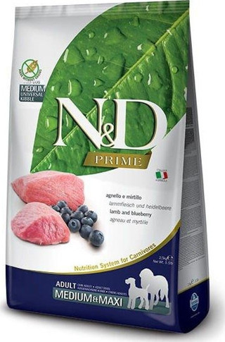 N&D Prime Kuzu Etli Orta Irk Yetişkin Köpek Maması 2.5 Kg