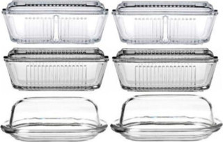 Paşabahçe Basic Frigo 6Lı Cam Kahvaltılık Tereyağlık Seti