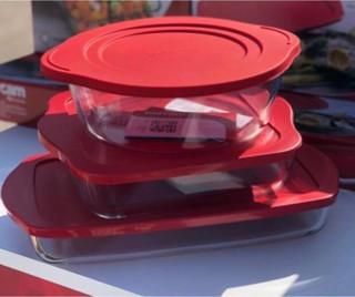 Paşabahçe Kırmızı Kapaklı Borcam Seti 3'Lü