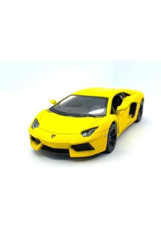 Kinsmart Lamborghini (MAT RENKLİ) Çek Bırak 5inch. Lisanslı Model Araba, Oyuncak Araba