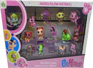 Littlest Pet Shop Minişler Figür Seti 15 Parça Miniş Oyuncak Figür