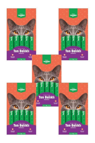 Kiwi Yammies 5x14 gr 5 Paket Ton Balıklı Karidesli Sıvı Ödül Maması