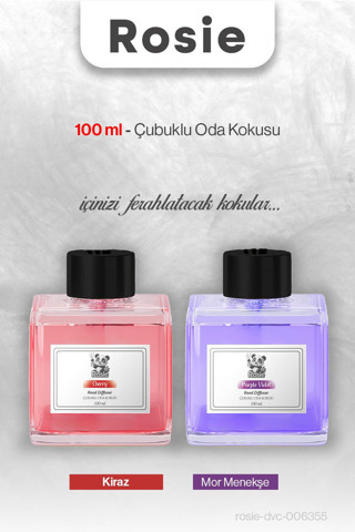 Rosie Kiraz ve Mor Menekşe ROSIE Çubuklu Oda Kokusu 100 ml