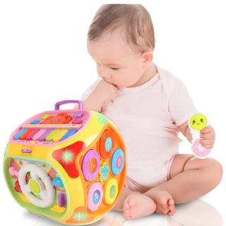 Welcomein Bebekler için Eğitici ve Eğlenceli Oyuncak Sesli ve Işıklı 6in1 Aktivite Küpü