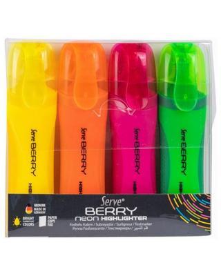 Serve Berry Neon Fosforlu Kalem 4’lü