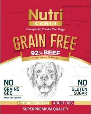 Nutri Canin Sığır Etli %92 Tahılsız 400GR Adult Yaş Köpek