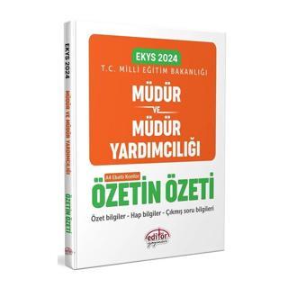 Editör Yayınları 2024 MEB EKYS Müdür ve Yardımcılığı Özetin Özeti - Editör