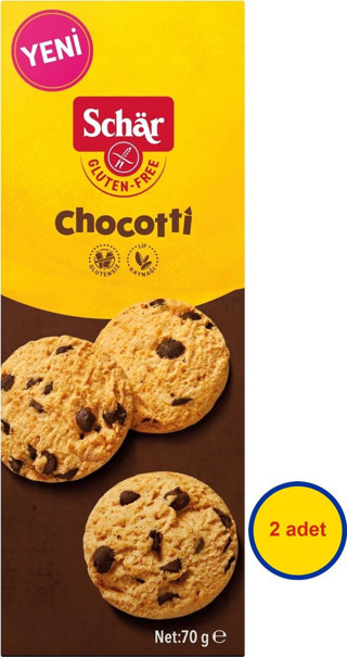 Schar Chocotti Damla Çikolatalı Glutensiz Kurabiye 70 G (2 ADET)