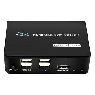 POWERMASTER PM-11789 4K HDMI USB KVM SWITCH 2X1