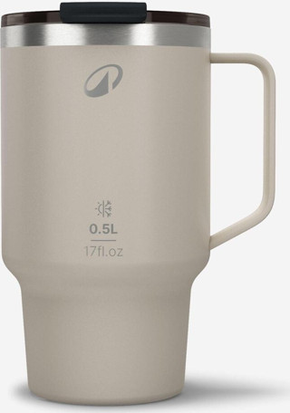 Decathlon Quechua Paslanmaz Çelik Termos Bardak - Bej - 0,5 L