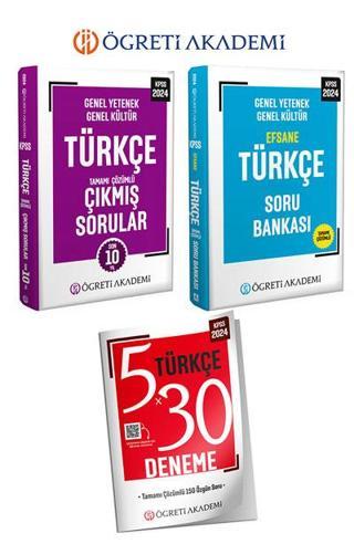 2024 KPSS Genel Yetenek Genel Kültür Türkçe Soru+Deneme+Çıkmış Sorular Seti (3.Kitap) - Öğreti Akademi