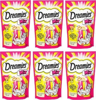 Dreamies 6 Paket Mix Peynirli Sığır Etli Kedi Ödülü Maması 60 Gr