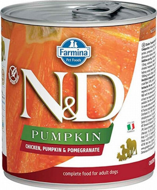 N&D Pumpkin Balkabaklı Tavuklu Narlı Yetişkin Köpek Konservesi 285 Gr