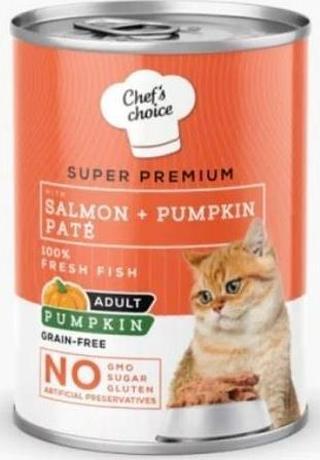 Chef's Choice Somonlu ve Bal Kabaklı Tahılsız Ezme Yetişkin Kedi Konservesi 400 gr